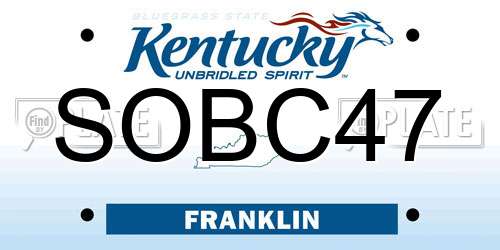 SOBC47 Kentucky License Plate
