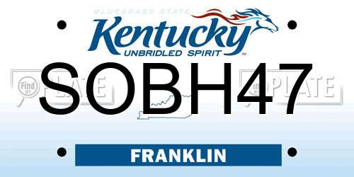 SOBH47 Kentucky License Plate