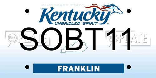 SOBT11 Kentucky License Plate
