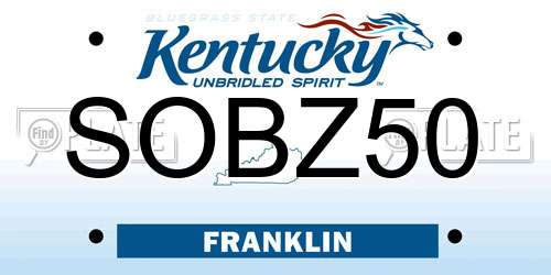 SOBZ50 Kentucky License Plate