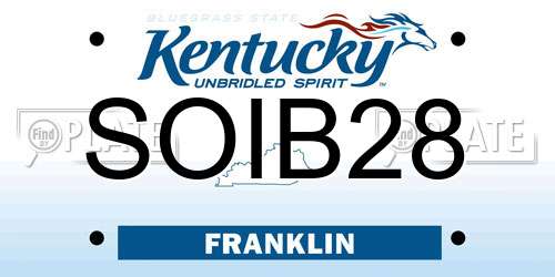 SOIB28 Kentucky License Plate