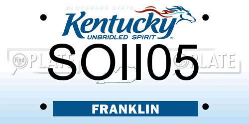 SOII05 Kentucky License Plate