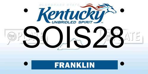 SOIS28 Kentucky License Plate