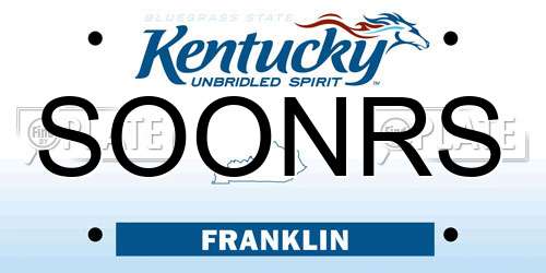 SOONRS Kentucky License Plate