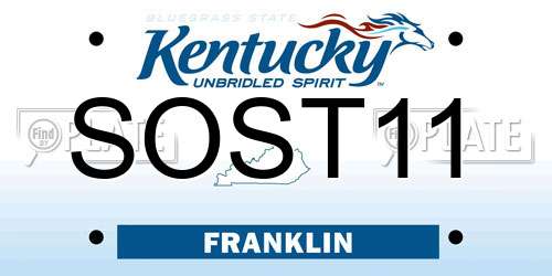 SOST11 Kentucky License Plate