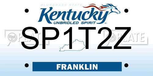 SP1T2Z Kentucky License Plate