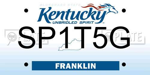 SP1T5G Kentucky License Plate
