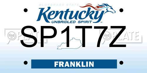 SP1T7Z Kentucky License Plate