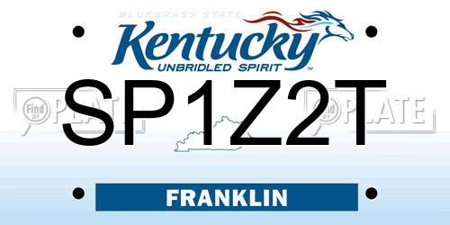 SP1Z2T Kentucky License Plate