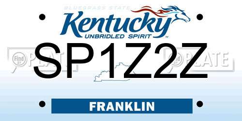 SP1Z2Z Kentucky License Plate