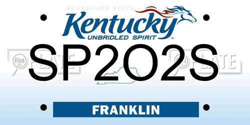 SP2O2S Kentucky License Plate