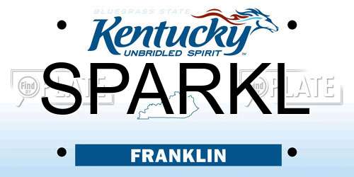 SPARKL Kentucky License Plate