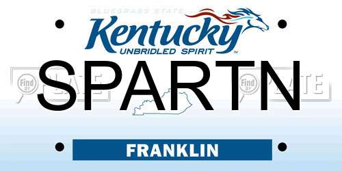 SPARTN Kentucky License Plate
