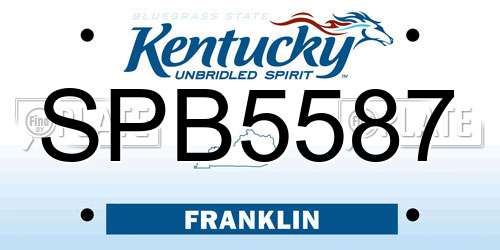 SPB5587 Kentucky License Plate