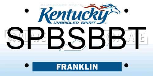 SPBSBBT Kentucky License Plate