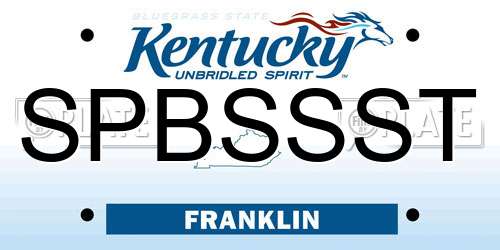 SPBSSST Kentucky License Plate