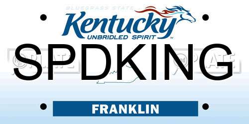 SPDKING Kentucky License Plate