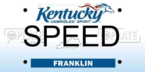 SPEED Kentucky License Plate