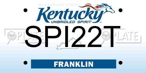 SPI22T Kentucky License Plate