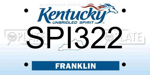 SPI322 Kentucky License Plate