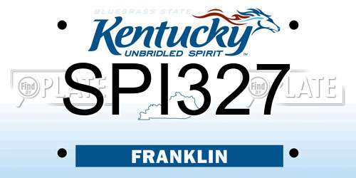 SPI327 Kentucky License Plate