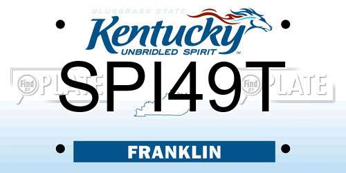 SPI49T Kentucky License Plate