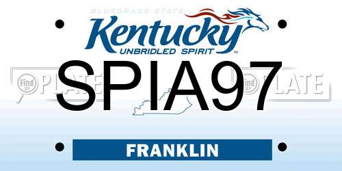 SPIA97 Kentucky License Plate