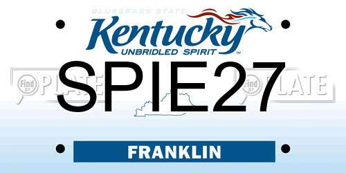 SPIE27 Kentucky License Plate