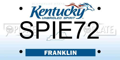 SPIE72 Kentucky License Plate