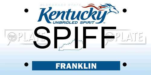 SPIFF Kentucky License Plate