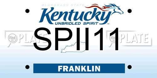 SPII11 Kentucky License Plate