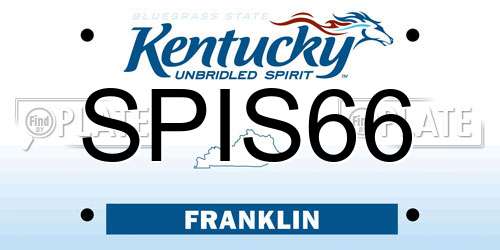 SPIS66 Kentucky License Plate