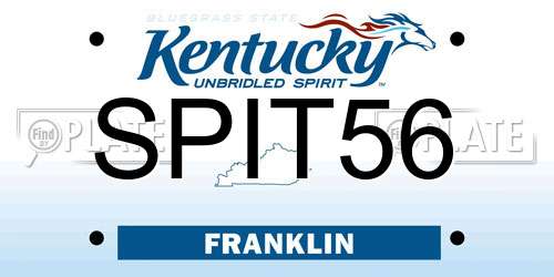 SPIT56 Kentucky License Plate