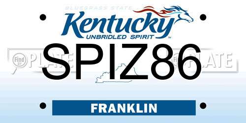 SPIZ86 Kentucky License Plate