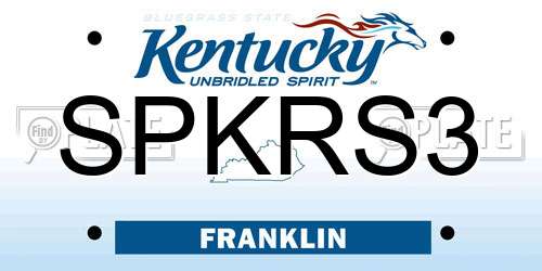 SPKRS3 Kentucky License Plate