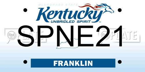 SPNE21 Kentucky License Plate