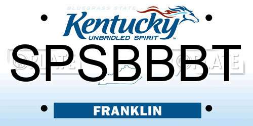 SPSBBBT Kentucky License Plate