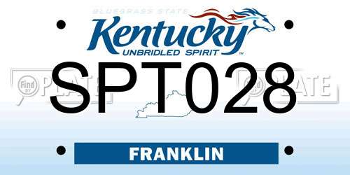 SPT028 Kentucky License Plate