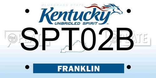 SPT02B Kentucky License Plate