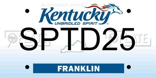SPTD25 Kentucky License Plate