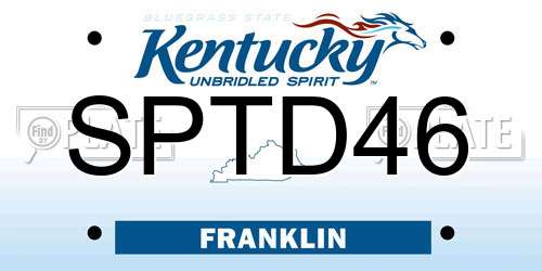 SPTD46 Kentucky License Plate