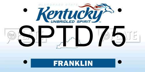 SPTD75 Kentucky License Plate