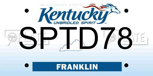 SPTD78 Kentucky License Plate