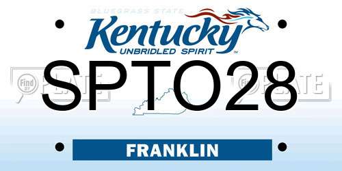 SPTO28 Kentucky License Plate