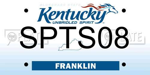 SPTS08 Kentucky License Plate