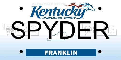SPYDER Kentucky License Plate