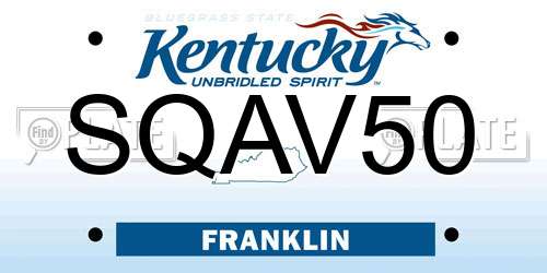 SQAV50 Kentucky License Plate