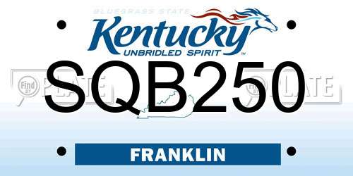 SQB250 Kentucky License Plate