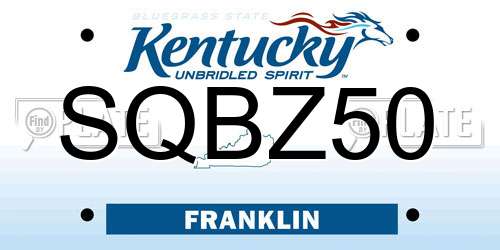 SQBZ50 Kentucky License Plate