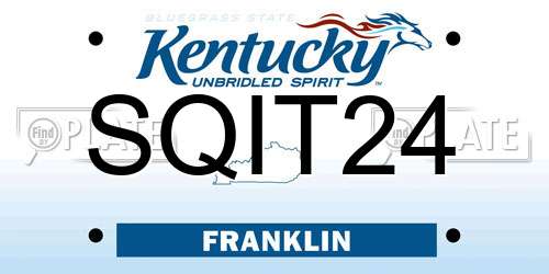 SQIT24 Kentucky License Plate